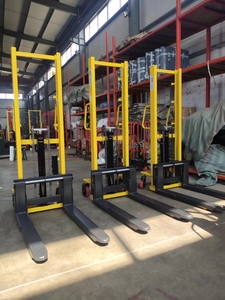 20241ton 2000kg Manual Lift Truck Hydraulic Stacker Trolley Hand <b>Forklift</b> Hand - Product Image 2