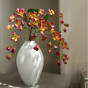 Haute Qualité En Gros Maison De Mariage Hôtel Plante <span class=keywords><strong>D</strong></span>écorative Rose-Rouge Jaune 85cm De Long Tissu De Soie À Tige Unique Fleurs Artificielles - Product Image 6