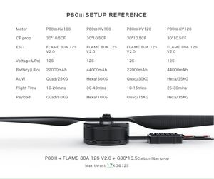 Motor para Dron Agrícola T-MOTOR P80III Pin KV100 KV120 de Gran Empuje, 48V, Sin Escobillas, Carga Útil de 25 kg, Configuración 36N42P, ¡Oferta! - Product Image 6