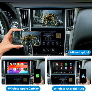 Q60 Qx50 Q50L Auto Electronics Accesorios Inalámbrico <span class=keywords><strong>Apple</strong></span> CarPlay Android Auto Módulo para 2015 - 2019 Infiniti Upgrade Kit - Product Image 3