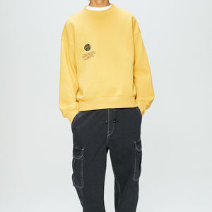 Sudadera de hombre Fleece Inside Pullover 100% Algodón Peso pesado Cuello redondo Jumper Hombres Sudadera con logotipo personalizado - Product Image 4