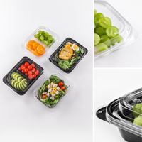 Offre Spéciale RPET stockage en plastique alimentaire boîte à salade en plastique conteneur en plastique salade boîtes de fruits