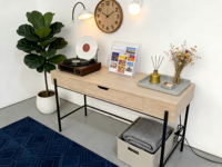 Console de rangement moderne et minimaliste à 1 tiroir pour entrée, salle à manger, salon, chambre, bureau, hôtel, appartement – Polyvalente