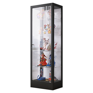 Vetrina Espositiva in Vetro con Illuminazione LED, Espositore in Metallo per Negozi e Collezioni - Product Image 3