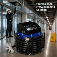 Machine de nettoyage de conduits d'air avec tuyau et ensemble de brosses 3600W 110V/120V/220V pour systèmes de ventilation CVC