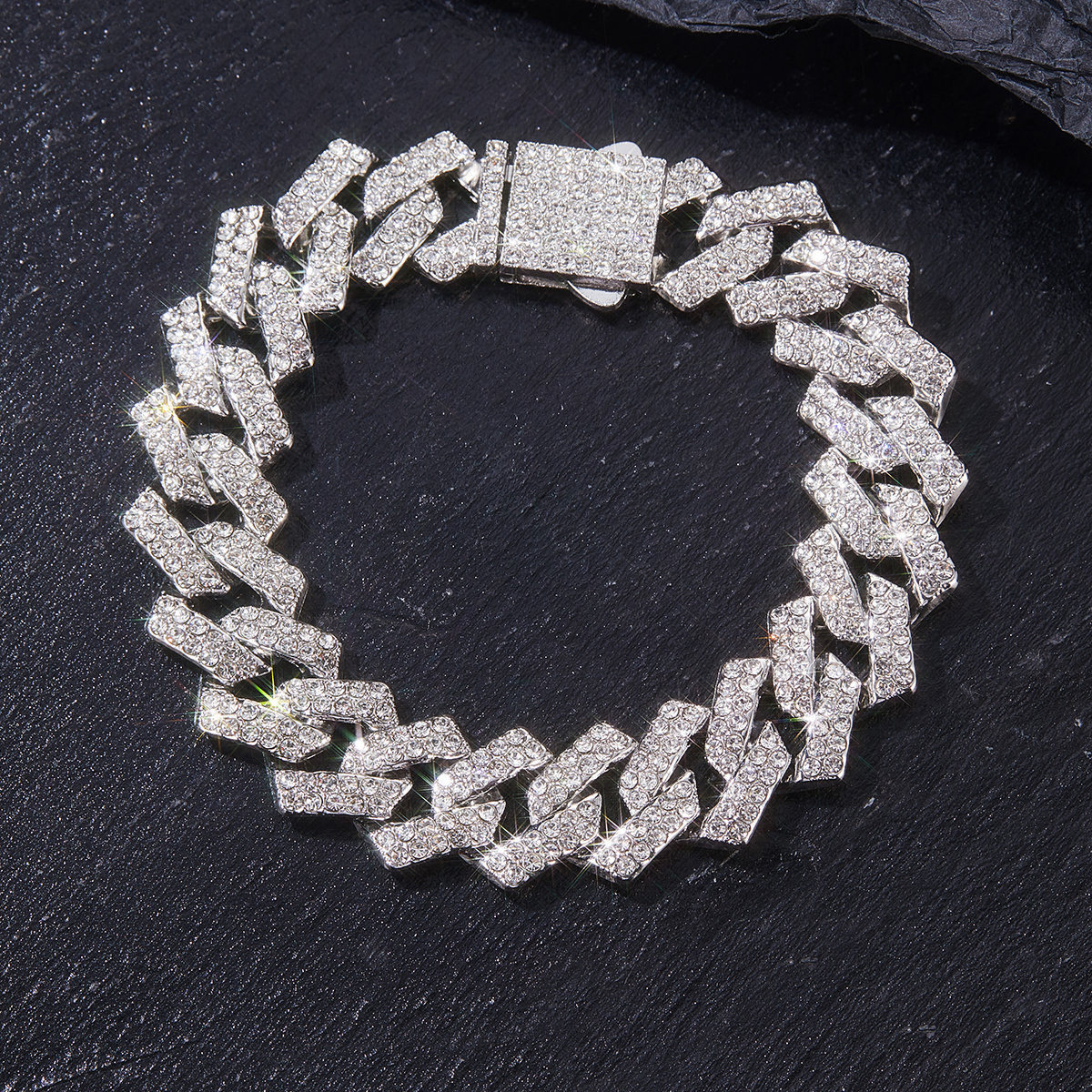Pulsera plateada 8inch