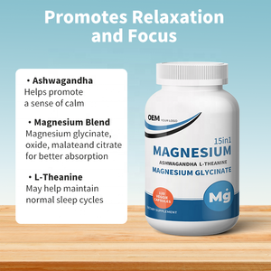 Suplemento de Magnesio Glicinato y Lisinato OEM de Alta Absorción para el Sueño y la Relajación Muscular, 200 mg por Porción - Product Image 4
