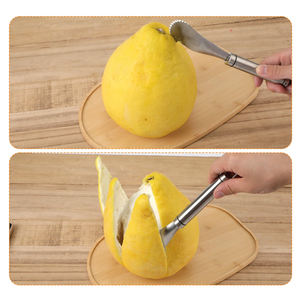 Abridor de pomelo de acero inoxidable, cuchillo para pelar, separador de cáscara de pomelo dentado, herramientas de frutas para el hogar, picadores de verduras - Product Image 6