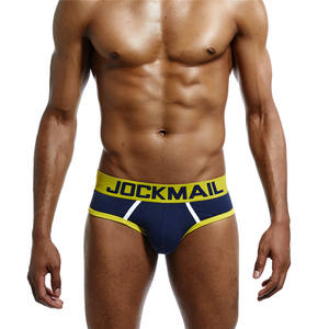 <span class=keywords><strong>JOCKMAIL</strong></span>-Calzoncillos de algodón para hombre, bóxer de alta calidad, pantalones cortos deportivos ajustados a la moda, transpirables con bolsa convexa en U - Product Image 4