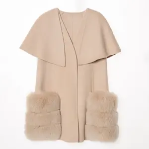 Модный женский Зимний короткий роскошный Лисий мех QIUCHEN, лидер продаж, шерстяной жилет с мехом QC21026
