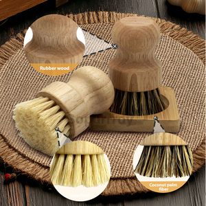 Cepillo para Platos con Logotipo Personalizado, Ecológico, de Bambú, con Fibra de Sisal, Kit de Cepillos Naturales para Lavar Platos - Product Image 4