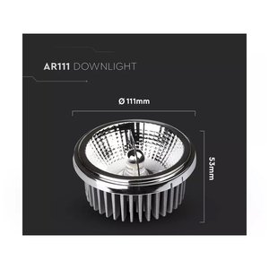 AR111 lampada faretto LED 20W AC 220V caldo 3000K doppio riflettori intercambiabili 20 40 gradi SKU-212792-illuminazione/ - Product Image 3