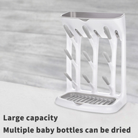 Séchoir à biberon vertical de voyage sans BPA Offre Spéciale pour 9 bouteilles de 8 oz avec porte-brosses
