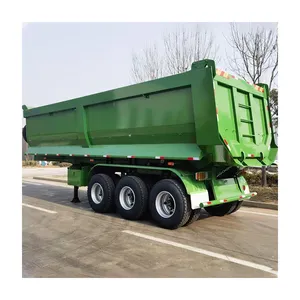 4 3 Achsen 25 35 40 Kubikmeter Heckkipperanhänger Transport Sandstein Dump Semi-Lkw-Auflieger zu verkaufen