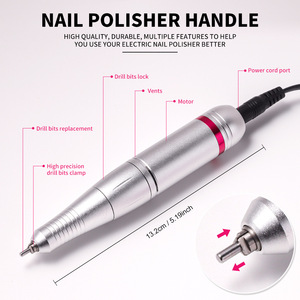Perceuse à ongles électrique rechargeable 45000 tr/min, machine professionnelle de polissage et de coupe pour les fournitures de manucure en salon - Product Image 6