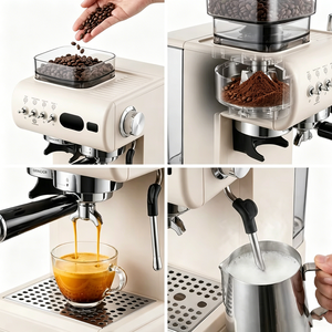 Cafetera Espresso Semiautomática Profesional con Pantalla Táctil y Espumador de Leche - Product Image 3