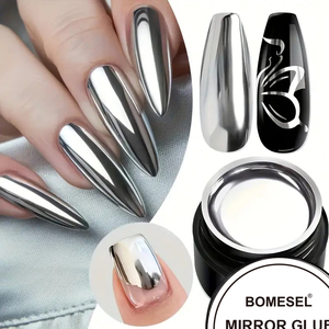 <span class=keywords><strong>Vernis</strong></span> <span class=keywords><strong>à</strong></span> ongles en gel UV 6G French Edge Designers, finition dorée argentée métallisée <span class=keywords><strong>effet</strong></span> <span class=keywords><strong>miroir</strong></span> avec design de couleur française - Product Image 3