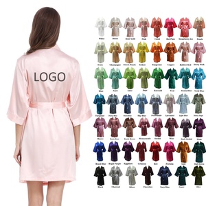 <span class=keywords><strong>Robe</strong></span> Kimono de Luxe en Soie Satinée Grande Taille pour Femme, Couleur Unie, Sexy, pour Mariage, Fête, Mariées, Demoiselles <span class=keywords><strong>d</strong></span>'<span class=keywords><strong>honneur</strong></span>, <span class=keywords><strong>Robe</strong></span> de Soirée, Vêtement de Nuit - Product Image 4