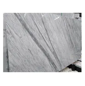 灰色の静脈フローリング白い大理石のタイル、灰色のキッチン大理石スラブネロピカソ大理石