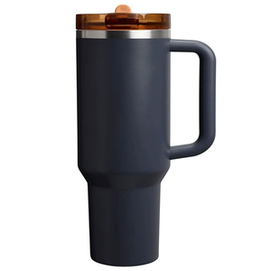 100% pour gobelet en acier inoxydable le plus froid 36 oz anti-fuite avec poignée et paille sans Bpa 36 oz gobelet de sport tasse en acier inoxydable - Product Image 5