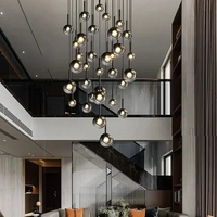 Luminaire suspendu LED en aluminium, design moderne, pour hôtel, bar, couloir, restaurant, escalier, décoration intérieure, personnalisable