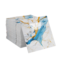 Panneau mural en mousse PVC 3D effet marbre brillant, autocollant mural adhésif pour la décoration créative de la maison, rénovation de salle de bain