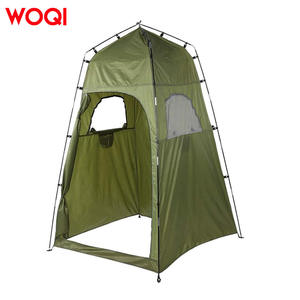Carpa de ducha desplegable Woqi, color verde militar, para 1 persona, impermeable, para acampar al aire libre, con privacidad, de montaje rápido y portátil. - Product Image 3