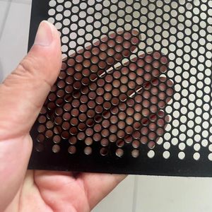 Sanxing SX-8106 Perforated Metal Sheet 23.6x47.2 in Black 4mm Round Hole Laser Cut Steel <b>Window</b> <b>Screen</b> - Product Image 1