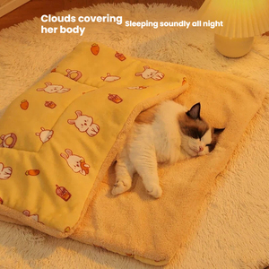 Morbida Coperta Riscaldante in Flanella per Animali Domestici, Reversibile, Calda e Lavabile, per Gatti e Cani, Tutte le Stagioni, Varie Misure, Orso, Coniglio, Nuvola - Product Image 3