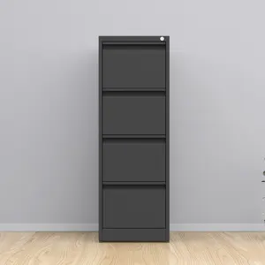 Büro stahl Dateifach schwarz 2 Schubladen vertikale Büromöbel Metall 4 Aufbewahrungsschrank mit Schubladen