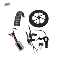 LVCO Alloy Kit de conversion pour vélo électrique pour enfants Kit de conversion pour vélo électrique arrière 16 pouces Roue intégrée