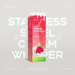 Dispenser in Acciaio Inox da 500ml <span class=keywords><strong>per</strong></span> Panna Montata, Piccoli Utensili <span class=keywords><strong>per</strong></span> Dessert, <span class=keywords><strong>Sifone</strong></span> <span class=keywords><strong>per</strong></span> Caricatori di Panna da 8g - Product Image 3