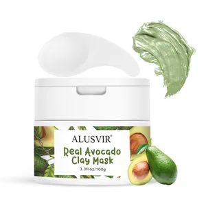 Private Label Skin Care Products Blackhead Acne Remover Whitening Exfoliating Avocado Face Mud Clay Facial Mask For Skin Care