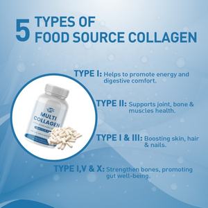 Compléments de collagène marin à vente chaude OEM ODM, peptides de collagène hydrolysés multi-collagènes en capsules pour les soins des cheveux et de la peau - Product Image 4