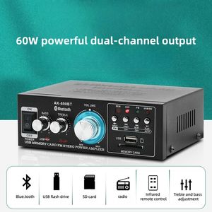 Amplificateur Mini Bluetooth Haute Puissance 220V pour Usage Domestique, Multifonctionnel avec Insertion de Carte SD, Lecteur de Clé USB, Amplificateur <span class=keywords><strong>HIFI</strong></span> pour <span class=keywords><strong>Voiture</strong></span> - Product Image 2