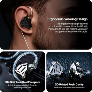 <span class=keywords><strong>KZ</strong></span> ZS10 PRO 2 Auriculares Intrauditivos IEM 1DD+4BA Híbridos con Cable para Juegos - Product Image 4