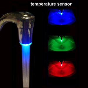 LED Temperature Sensitive 3-Color Light-up Faucet <strong>Kitchen</strong> Bathroom Glow Water Saving Faucet Aerator Tap Nozzle <strong>Shower</strong> - Product Image 2
