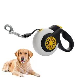 Fournisseur d'animaux de compagnie laisse pour chien de compagnie robuste avec logo personnalisé laisse rétractable automatique et durable pour chien de promenade en plein air