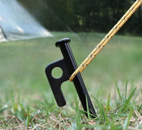 Piquet de fixation en acier pour tente de camping extérieure, piquet de sol coupe-vent pour camping, accessoires de camping