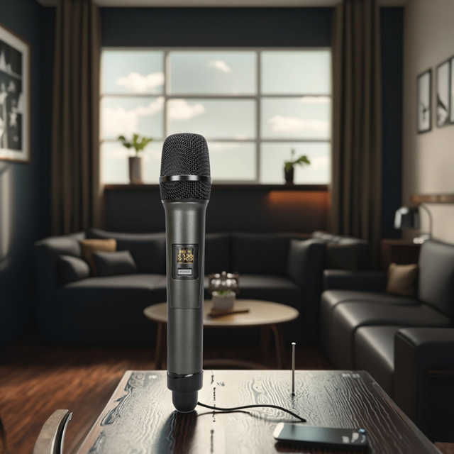 W-14 High Quality Dynamic Handheld Wireless Microphone for Outdoor Audio DJ & Singing Conference Use