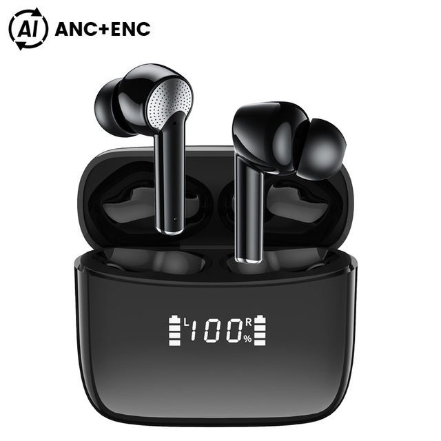 J8Pro AI Translation TWS for Bluetooth Earbuds Low Latency Stereo Headphones Digital Display Battery for Travel Business