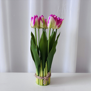 Silk <strong>Tulip</strong> Potted Plant 29cm High Durable Indoor <strong>Table</strong> Ornament for Thanksgiving Christmas &amp; Wedding Decor Multi-piece Package - Product Image 6
