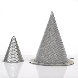 Filtre <span class=keywords><strong>conique</strong></span> en acier inoxydable 304/316 à mailles perforées <span class=keywords><strong>pour</strong></span> la filtration de <span class=keywords><strong>liquides</strong></span> en pipeline, haute précision - Product Image 2