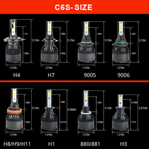 La pannocchia luminosa eccellente H4 H7 H11 12V 360 Turbos della lampadina 10000Lm del faro di NAO Luces Led C6S altro C6 ha condotto - Product Image 5