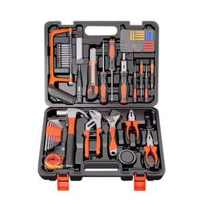 Household Hardware <b>Tool</b> <b>Set</b> Carpentry Electrician Repair Kit with Screwdriver Hammer Pliers Saw Case - Product Image 1