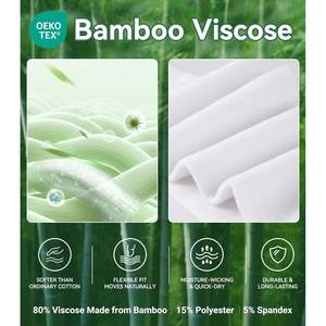 Chaussettes habillées pour hommes personnalisées en viscose de bambou, anti-humidité, unies, douces, respirantes, décontractées, lot de 6 paires - Product Image 2