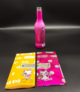 ที่กำหนดเองพิมพ์หมึกโลหะฉลากหดแขนห่อหดวงความร้อนที่มีความสำคัญขวดแก้วฉลากขวด - Product Image 1