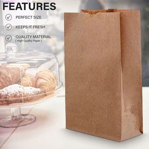 Bolsas de Papel Kraft Resistentes y Duraderas que Mantienen los Alimentos Frescos, Bolsas de Papel Perfectas para Compras, Bolsas de Papel para Compras al por Mayor - Product Image 4
