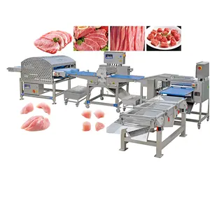 Producción de verduras preparadas, pechuga de pollo, máquina rebanadora de cerdo, línea de producción en cubitos, planta procesadora de carne