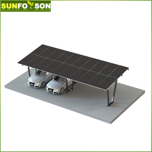 Structure de montage d'abri de voiture <span class=keywords><strong>solaire</strong></span> commerciale cadre d'abri de voiture en acier au carbone PV - Product Image 1